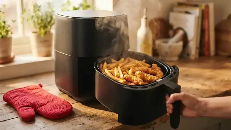Air fryer recipes for one, single serving meal made in a compact air fryer
