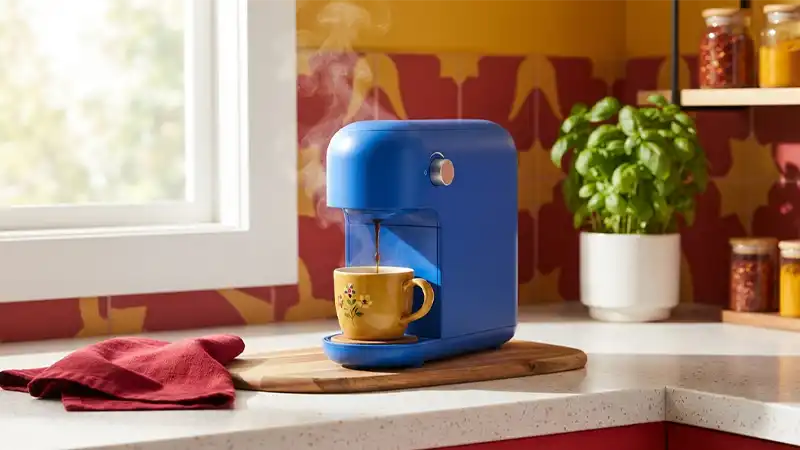 Compact coffee maker for small kitchens