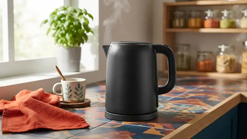 Compact kettle, one of our tested kitchen tools for small spaces
