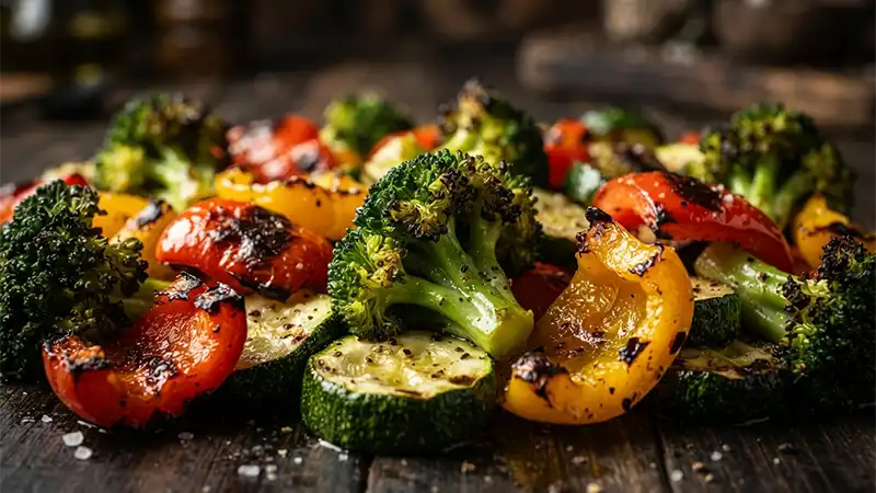 Air fryer roasted vegetable medley recipe for one
