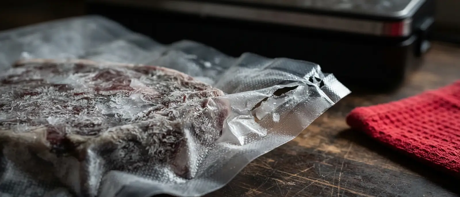 Vacuum sealer mistakes causing freezer burn on sealed meat
