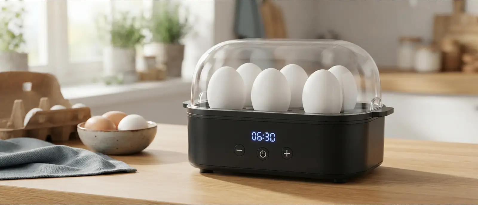 Tesslux egg cooker review, 6-egg electric egg boiler with digital timer